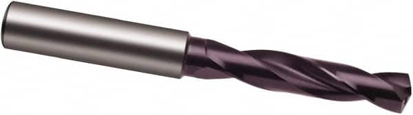 Screw Machine Length Drill Bit: 0.7441″ Dia, 140 °, Solid Carbide FIREX Finish, Right Hand Cut, Spiral Flute, Straight-Cylindrical Shank, Series 5510