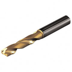 Screw Machine Length Drill Bit: 0.4219″ Dia, 140 °, Solid Carbide Multilayer TiAlN Finish, Right Hand Cut, Spiral Flute, Series SD203A