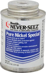 Bostik - 8 oz Can Extreme Pressure, High Temperature Anti-Seize Lubricant - Nickel, -297 to 2,400°F, Silver Colored, Water Resistant - Exact Industrial Supply