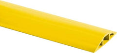 Hubbell Wiring Device-Kellems - 1 Channel, 25 Ft Long, 1/2" Max Compatible Cable Diam, Yellow PVC On Floor Cable Cover - 3" Overall Width x 3/4" Overall Height, 3/4" Channel Width x 1/2" Channel Height - Exact Industrial Supply