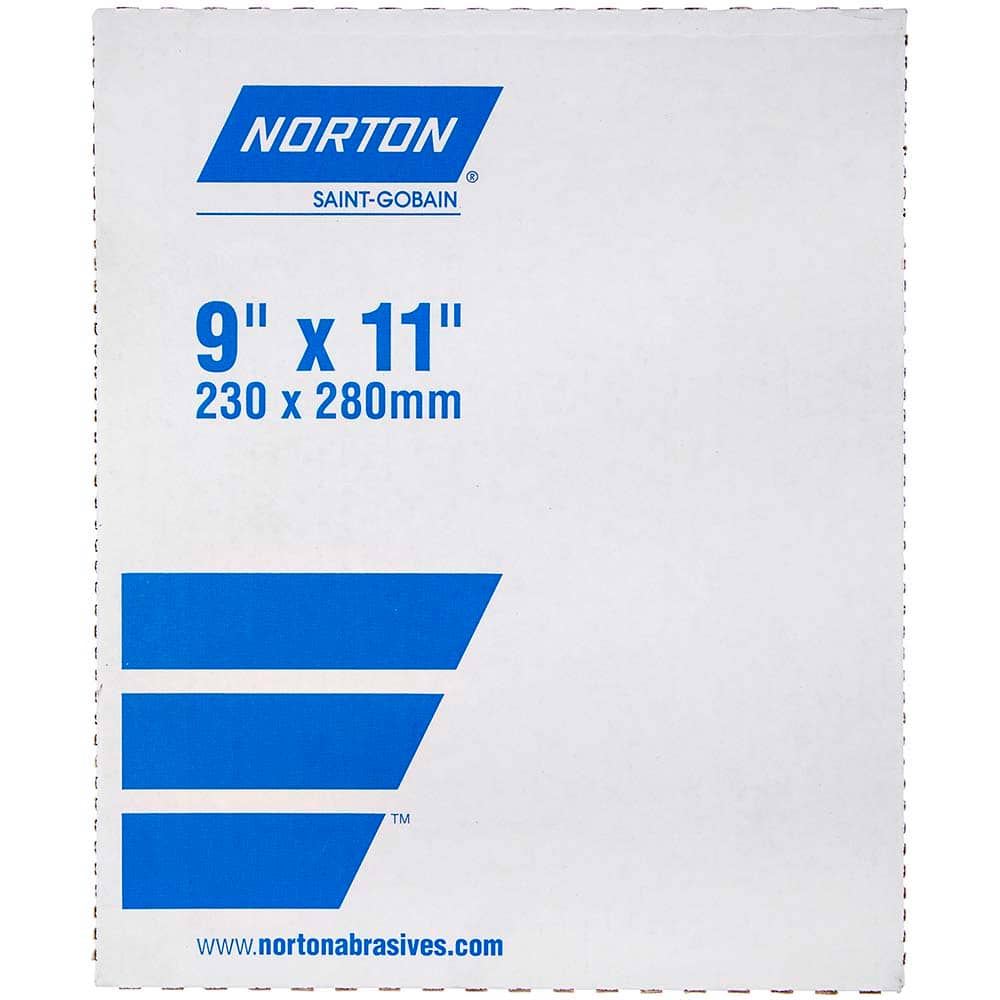 Norton - Sanding Sheets; Abrasive Material: Garnet ; Grade: Fine ; Grit: 150 ; Overall Width (Inch): 9 ; Overall Length (Inch): 11 ; Dry or Wet/Dry: Dry - Exact Industrial Supply