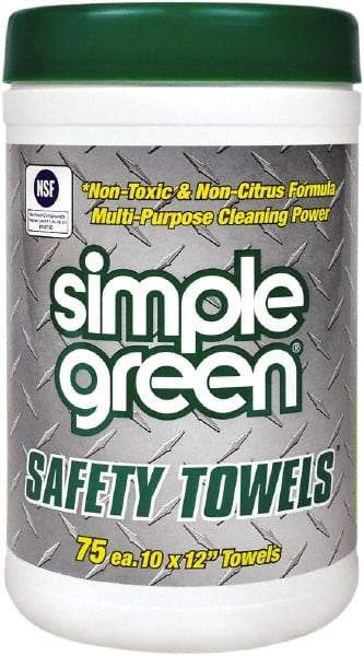 Simple Green - Pre-Moistened General Purpose Wipes - Center Pull, 12" x 10" Sheet Size - Exact Industrial Supply