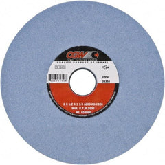 Camel Grinding Wheels - 14" Diam x 5" Hole x 1-1/2" Thick, J Hardness, 60 Grit Surface Grinding Wheel - Aluminum Oxide, Type 1, Medium Grade, Vitrified Bond, No Recess - Exact Industrial Supply