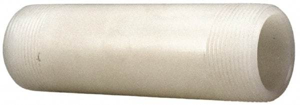 NIBCO - 2" Pipe, PVDF Threaded Plastic Pipe Nipple - Schedule 80, Natural - Exact Industrial Supply