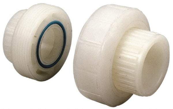 NIBCO - 1/2" PVDF Plastic Pipe Socket Union - Schedule 80, S x S End Connections - Exact Industrial Supply