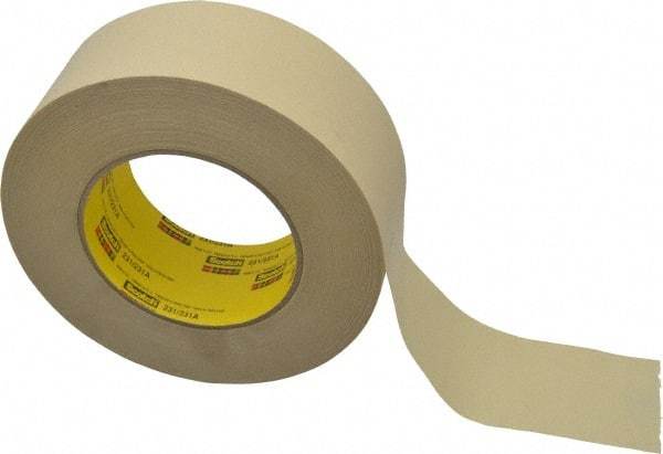 3M - 2" Wide x 60 Yd Long Tan Paper Masking Tape - Series 231, 7.6 mil Thick, 28 In/Lb Tensile Strength - Exact Industrial Supply