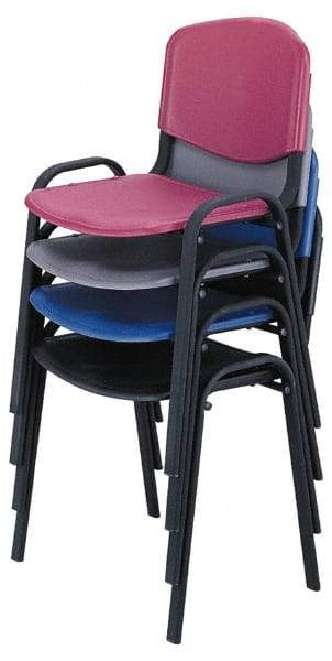Safco - Black Stackinging Chair - 21 Inch Wide x 18 Inch Deep x 7 Inch High - Exact Industrial Supply