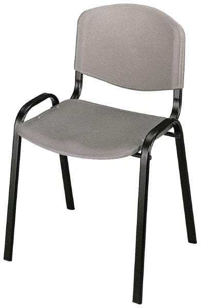 Safco - Charcoal Stackinging Chair - 21 Inch Wide x 18 Inch Deep x 7 Inch High - Exact Industrial Supply