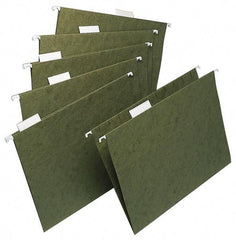 UNIVERSAL - 10 x 15", Legal, Green, Hanging File Folder - 1/3 Tab Cut Location - Exact Industrial Supply