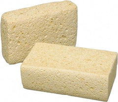 Ability One - 6-1/4" Long x 2-1/8" Wide x 1" Thick Scouring Sponge - Nonabrasive, Tan - Exact Industrial Supply