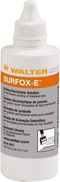 WALTER Surface Technologies - 3.4 Ounce, TIG Welder Etch Solution Electrolyte - For Use with Surfox Mini or 204 - Exact Industrial Supply