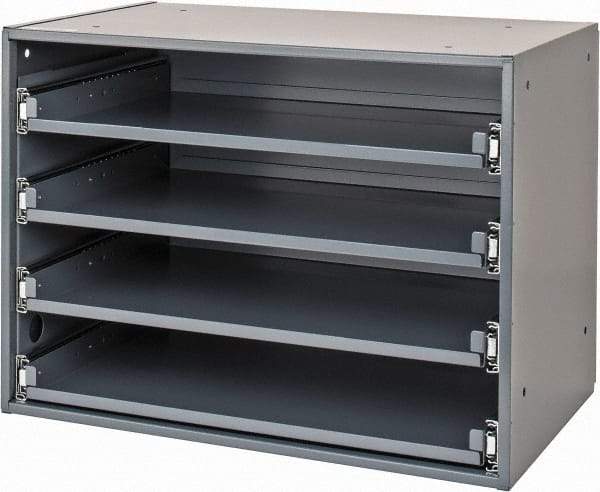 Durham - 4 Drawer, Small Parts Heavy Duty Bearing Slide Rack Cabinet - 12-1/2" Deep x 20" Wide - Exact Industrial Supply