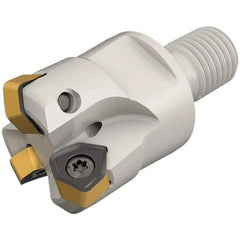 Iscar - 25mm Cut Diam, 0.039" Max Depth, M12 Modular Connection Indexable High-Feed End Mill - Screw Holding Method, H600 WXCU 05 Insert, FF EWX-M-05 Toolholder, Through Coolant - Exact Industrial Supply