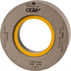 Camel Grinding Wheels - 18" Diam x 8" Hole x 2" Thick, I Hardness, 46 Grit Surface Grinding Wheel - Aluminum Oxide, Type 7, Medium Grade, 1,460 Max RPM, Vitrified Bond, Two-Side Recess - Exact Industrial Supply