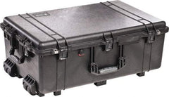 Pelican Products, Inc. - 20-15/32" Wide x 12-29/64" High, Clamshell Hard Case - Black, Polypropylene - Exact Industrial Supply