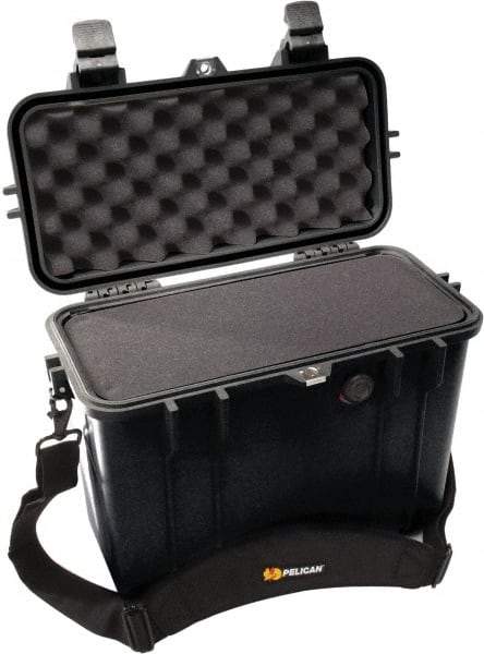 Pelican Products, Inc. - 8-23/32" Wide x 13-5/32" High, Top Loader Case - Black, Polypropylene - Exact Industrial Supply