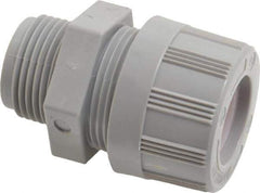 Woodhead Electrical - 4.75 to 6.35mm Capacity, Liquidtight, Straight Strain Relief Cord Grip - 3/4 NPT Thread, Nylon - Exact Industrial Supply