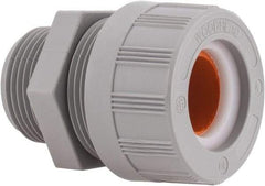 Woodhead Electrical - 15.88 to 19.05mm Capacity, Liquidtight, Straight Strain Relief Cord Grip - 1 NPT Thread, Nylon - Exact Industrial Supply