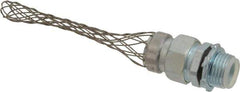 Woodhead Electrical - Liquidtight, Straight Strain Relief Cord Grip - 1/2 NPT Thread, 2-5/8" Long, Iron & Zinc-plated Steel - Exact Industrial Supply