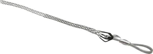 Woodhead Electrical - Flexible Eye, Closed Mesh, Steel Wire Pulling Grip - 14" Mesh, 1/2 to 0.74" Cable Diam - Exact Industrial Supply