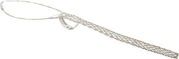 Woodhead Electrical - 3/4 to 0.99 Inch Cable Diameter, Tinned Bronze, Single Loop Support Grip - 14 Inch Long, 1,300 Lb. Breaking Strength, 14 Inch Mesh Length - Exact Industrial Supply