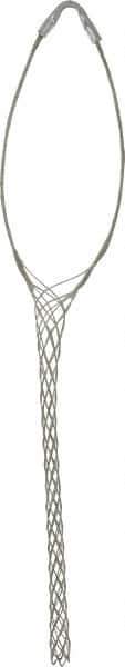 Woodhead Electrical - 1-1/2 to 1.74 Inch Cable Diameter, Tinned Bronze, Single Loop Support Grip - 18 Inch Long, 1,680 Lb. Breaking Strength, 18 Inch Mesh Length - Exact Industrial Supply