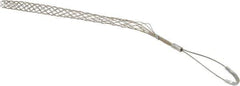 Woodhead Electrical - 3/4 to 0.99 Inch Cable Diameter, Tinned Bronze, Offset Loop Support Grip - 21 Inch Long, 960 Lb. Breaking Strength, 14 Inch Mesh Length - Exact Industrial Supply