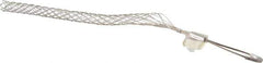 Woodhead Electrical - 1 to 1.24 Inch Cable Diameter, Tinned Bronze, Offset Loop Support Grip - 22 Inch Long, 1,680 Lb. Breaking Strength, 15 Inch Mesh Length - Exact Industrial Supply