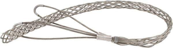 Woodhead Electrical - 1-1/4 to 1.49 Inch Cable Diameter, Tinned Bronze, Double Loop Support Grip - 41 Inch Long, 4,720 Lb. Breaking Strength, 31 Inch Mesh Length - Exact Industrial Supply