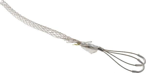 Woodhead Electrical - 3/4 to 0.99 Inch Cable Diameter, Tinned Bronze, Double Loop Support Grip - 21 Inch Long, 1,320 Lb. Breaking Strength, 14 Inch Mesh Length - Exact Industrial Supply