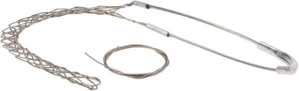 Woodhead Electrical - 1/2 to 0.61 Inch Cable Diameter, Tinned Bronze, Single Loop Support Grip - 18 Inch Long, 770 Lb. Breaking Strength, 11 Inch Mesh Length - Exact Industrial Supply