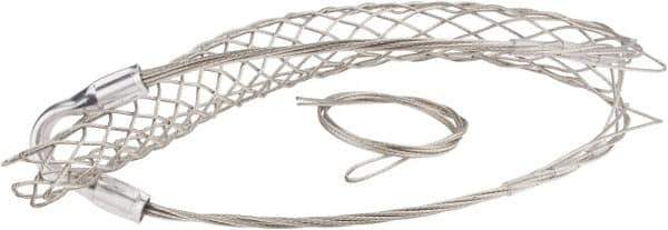 Woodhead Electrical - 1 to 1.24 Inch Cable Diameter, Tinned Bronze, Single Loop Support Grip - 24 Inch Long, 1,680 Lb. Breaking Strength, 15 Inch Mesh Length - Exact Industrial Supply