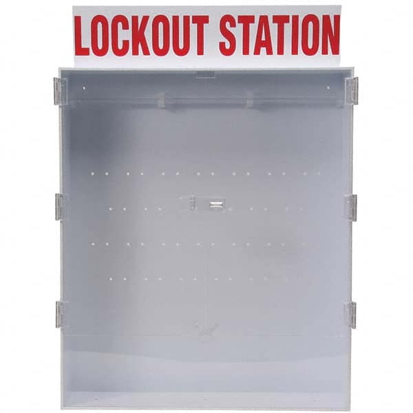 Brady - Empty Polystyrene/Acrylic Lockout Device & Tag Station - Exact Industrial Supply