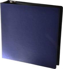 UNIVERSAL - 2" Sheet Capacity, 8-1/2 x 11", Round Ring Binder Without Label Holder - Suede Finish Vinyl Cover, Royal Blue - Exact Industrial Supply