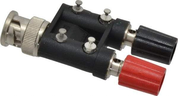 Pomona - Black Electrical Test Equipment Adapter - Use with Male BNC to Isolated Binding Posts - Exact Industrial Supply