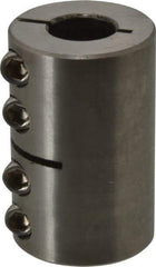 Climax Metal Products - 1/2" Inside x 1-1/8" Outside Diam, One Piece Split Clamping Collar - 1-3/4" Long - Exact Industrial Supply