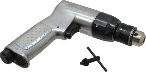 Ingersoll-Rand - 3/8" Keyed Chuck - Pistol Grip Handle, 2,000 RPM, 4 CFM, 0.5 hp, 90 psi - Exact Industrial Supply