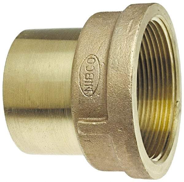 NIBCO - 3" Cast Copper Pipe Adapter - FTG x F, Pressure Fitting - Exact Industrial Supply
