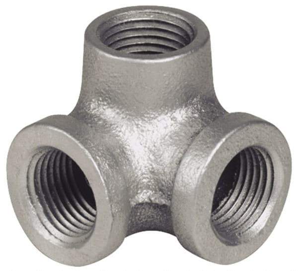 B&K Mueller - Class 150, 1/2" Galvanized Pipe Side Outlet Elbow - Threaded, Malleable Iron - Exact Industrial Supply