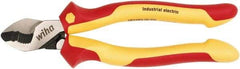 Wiha - 8" OAL, 0.28" Capacity, Cable Cutter - 1.04" Jaw Length x 1.01" Jaw Width, Cushion Grip Handle - Exact Industrial Supply