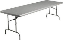 ICEBERG - 30" Long x 96" Wide x 29" High, Folding Table - Charcoal - Exact Industrial Supply