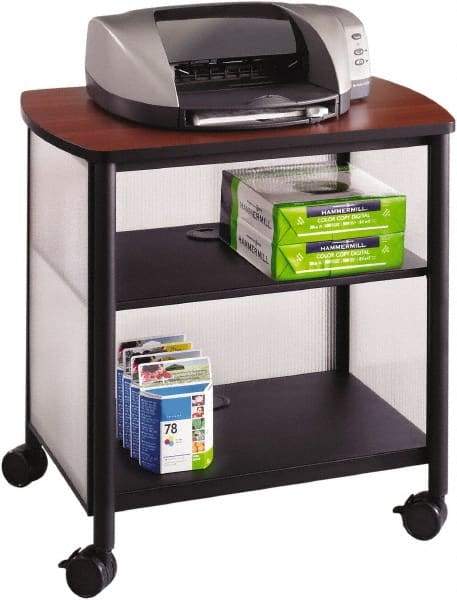 Safco - Black & Cherry Case/Stand - Use with Printer, Office Machines - Exact Industrial Supply