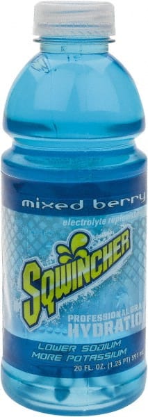 Sqwincher - Activity Drinks; Type: Activity Drink ; Form: Liquid ; Flavor: Mixed Berry ; Container Type: Bottle ; Container Size: 20 oz - Exact Industrial Supply