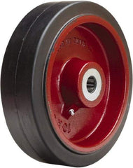 Hamilton - 10 Inch Diameter x 3 Inch Wide, Rubber on Cast Iron Caster Wheel - 1,000 Lb. Capacity, 3-1/4 Inch Hub Length, 3/4 Inch Axle Diameter, Tapered Roller Bearing - Exact Industrial Supply