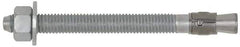Powers Fasteners - 5/8" Diam, 5/8" Drill, 3-1/2" OAL, 4-1/2" Min Embedment Wedge Expansion Concrete Anchor - Steel, Galvanized Finish, Hex Nut Head, Hex Drive, 4-3/4" Thread Length - Exact Industrial Supply
