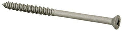 Elco - 1/4" Diam, 3-3/4" OAL, Phillips Drive, Concrete Screw & Masonry Fastener - Stainless Steel, StalGard Silver Finish, Includes #2 Drill Bit - Exact Industrial Supply