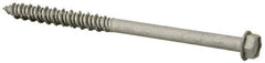 Elco - 1/4" Diam, 3-3/4" Length Under Head, Hex Drive, Concrete Screw & Masonry Fastener - Stainless Steel, StalGard Silver Finish, Includes 5/16" Drill Bit - Exact Industrial Supply