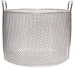 Marlin Steel Wire Products - Round Stainless Steel Mesh Basket - 1/4" Perforation, 14" Wide x 10" High - Exact Industrial Supply