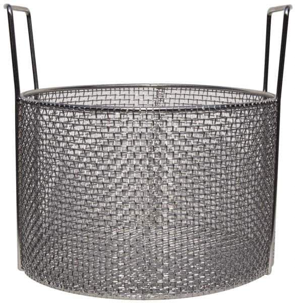 Marlin Steel Wire Products - Round Stainless Steel Mesh Basket - 1/4" Perforation, 12" Wide x 8" High - Exact Industrial Supply