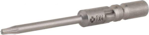 Wera - 4mm Drive, Torx Precision Screwdriver Bit - 1-9/16" OAL - Exact Industrial Supply